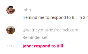 !remind me to respond to Bill...