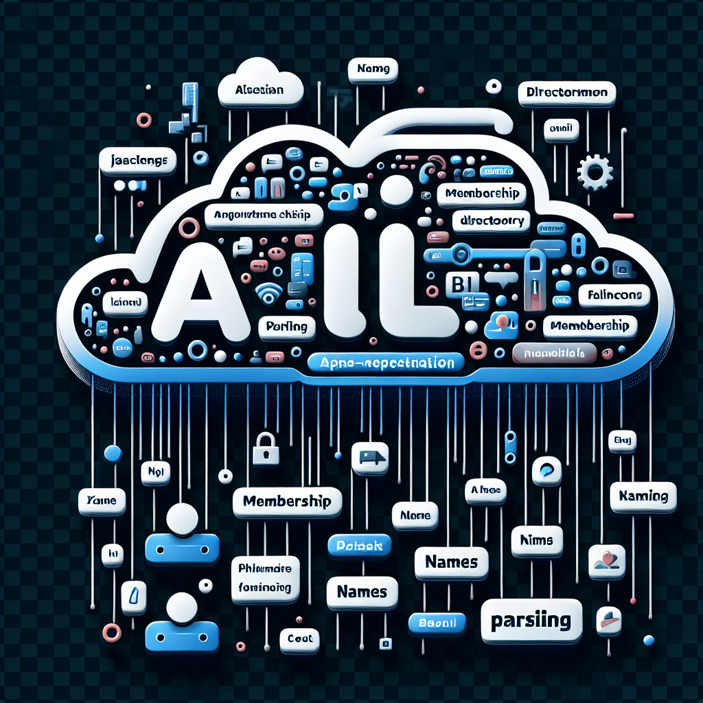 Cloud graphic with tech-related words and symbols.