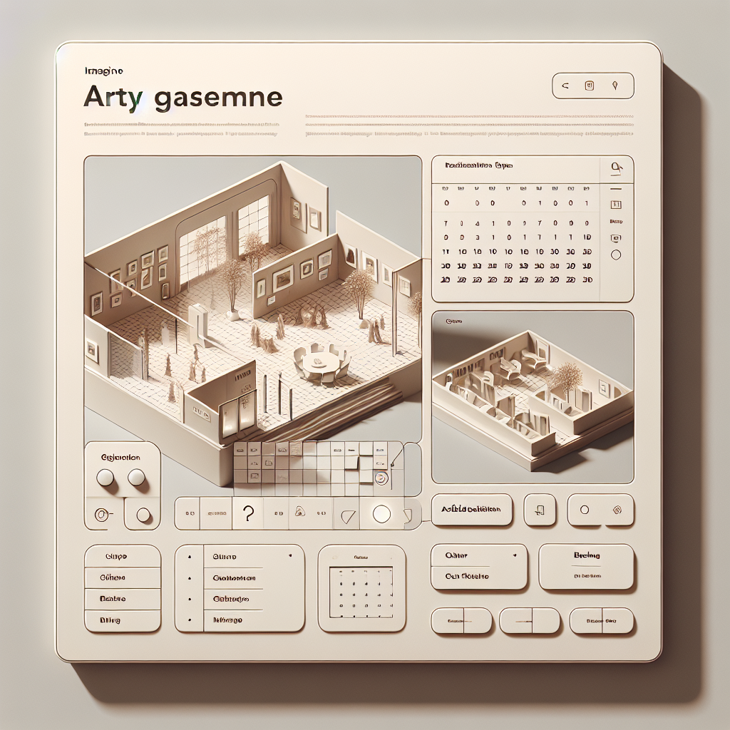 Mock newspaper showing figures in a gallery