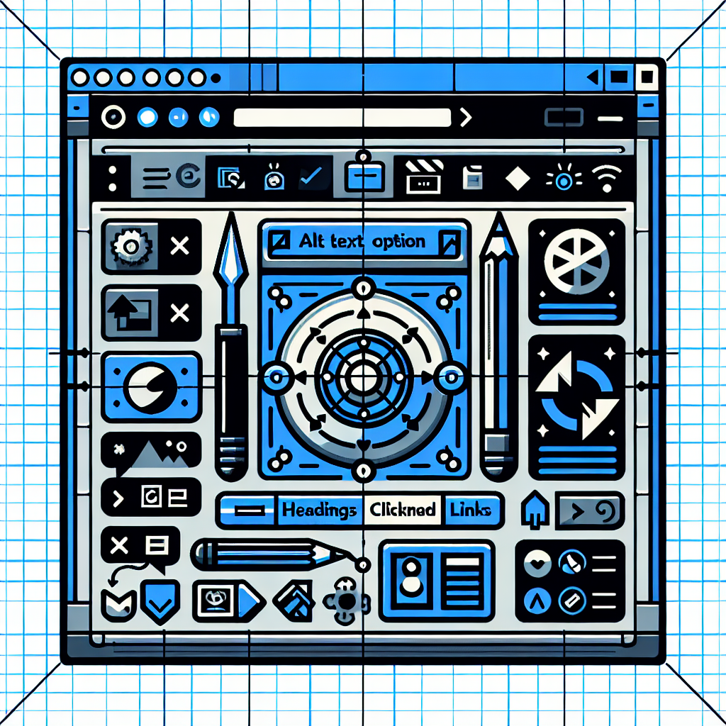 Graphic of a stylized control panel with blue and black icons.
