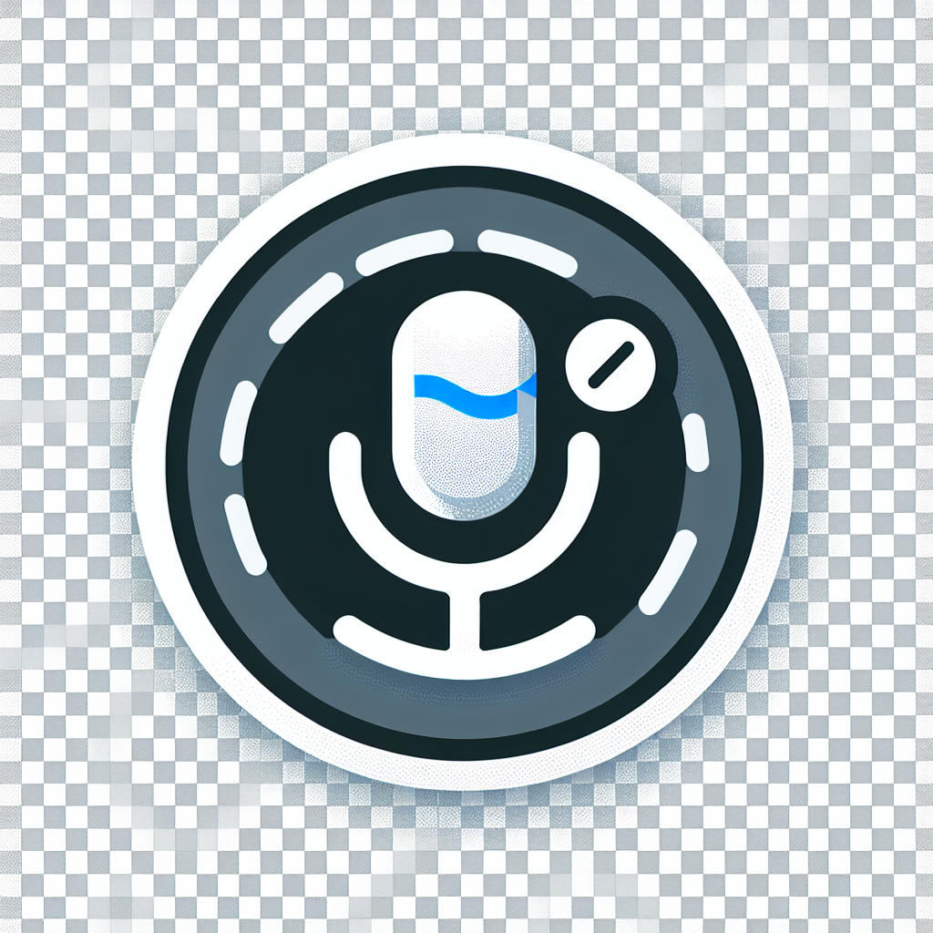 Microphone icon with circular background