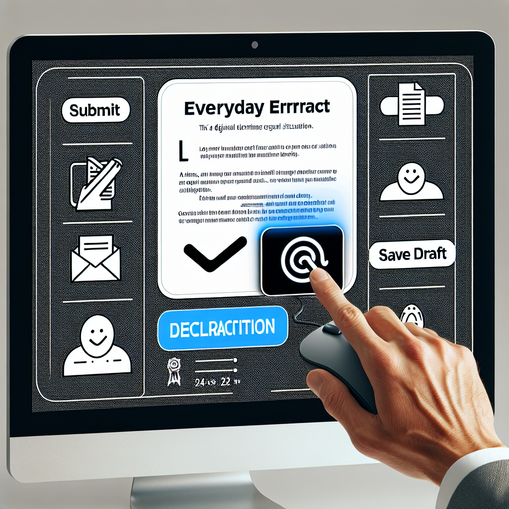 A hand clicking a touchscreen interface on a computer monitor.