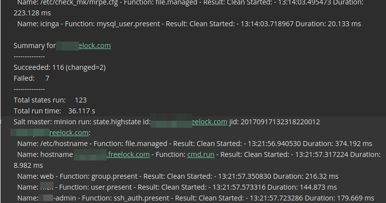 Salt logging in Matrix