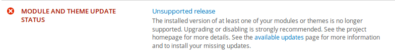 Unsupported Release message