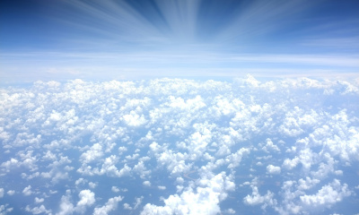 Cirrus clouds from the air