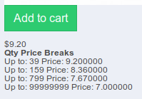Qty Price Breaks on a product add to cart form