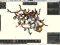 Screen shot of Fold-It, a game that rewards players for folding proteins