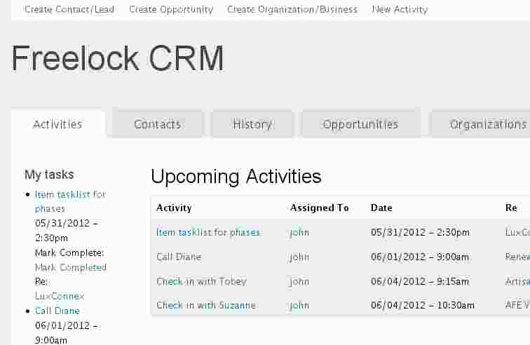 Freelock/Drupal CRM