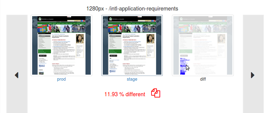 Visual Regression Testing example